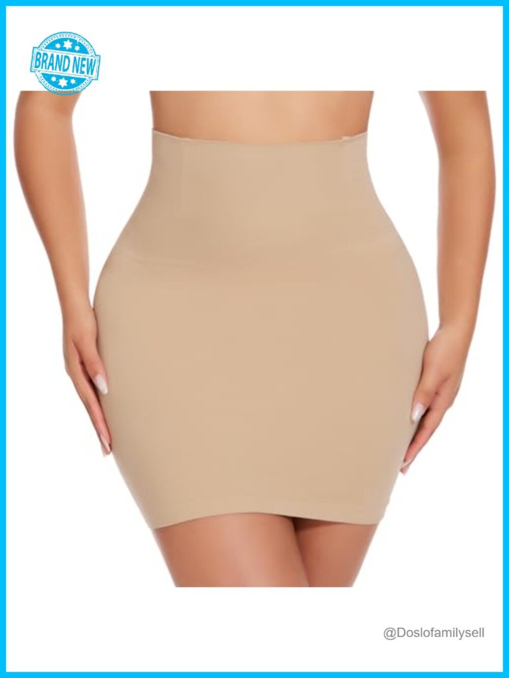 High Waist Half Slip Shapewear Tummy Control Under Dress Slimming
